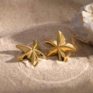 Gold-Toned Starfish Stud Earring