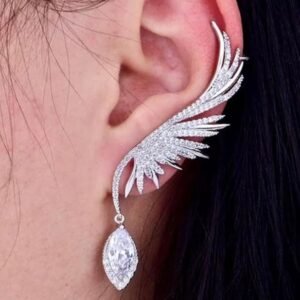 Crystal Wing Ear Cuff Earrings for women and girls
